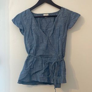 Size 8 J.Crew Denim Peplum Top